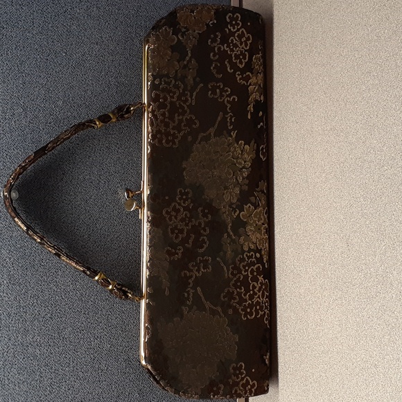 Genuine Vintage 40s/50s Era Evening Bag Asian Inspired Design - Picture 2 of 11